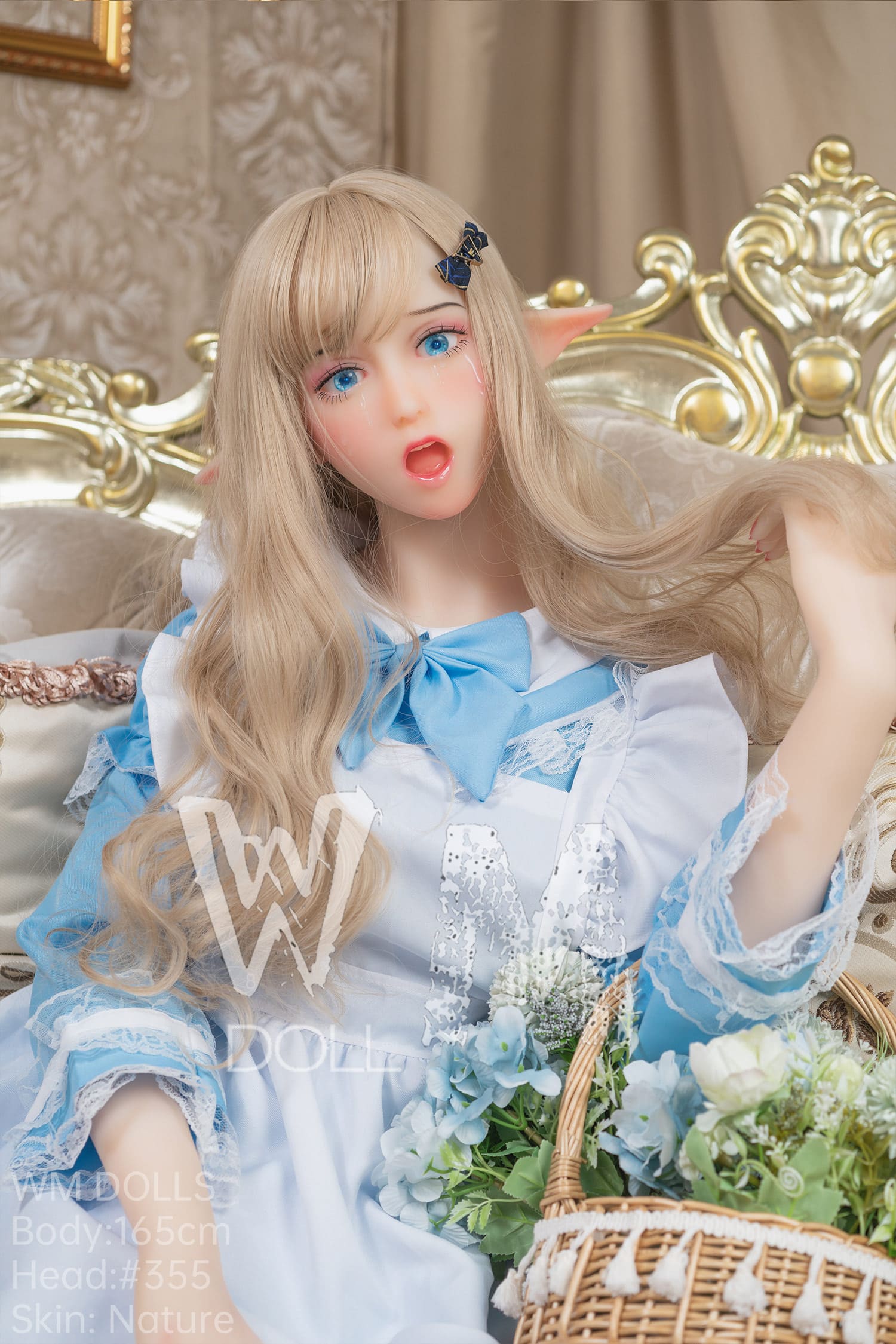Секс-кукла Anorsel фото 2 - SexDolls.com.ua Секс кукла эльф Anorsel в голубом платье фото лица