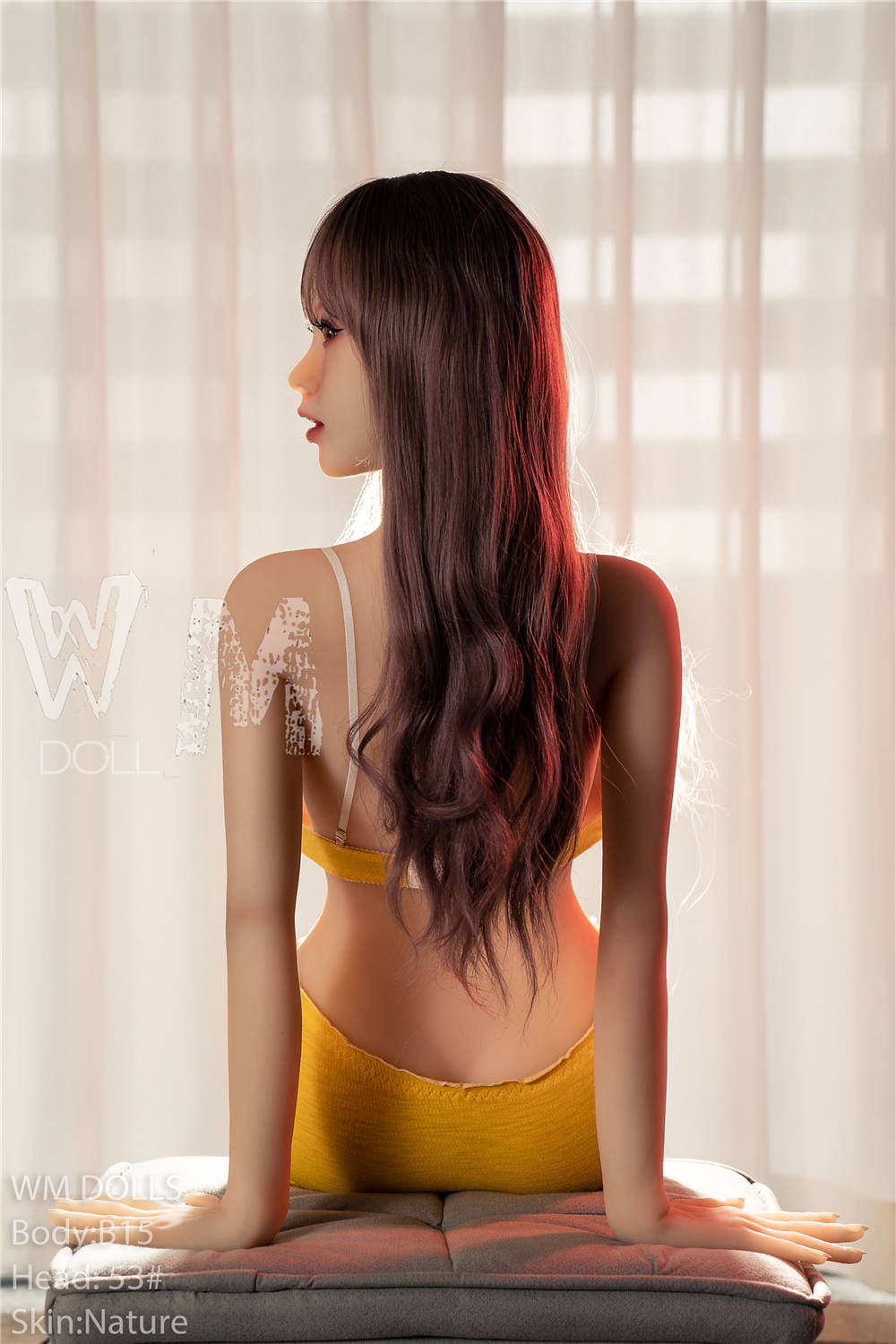 Торс секс-куклы с головой WM Doll B15 фото 11 - SexDolls.com.ua Торс секс куклы с головой в купальнике повернулась спиной