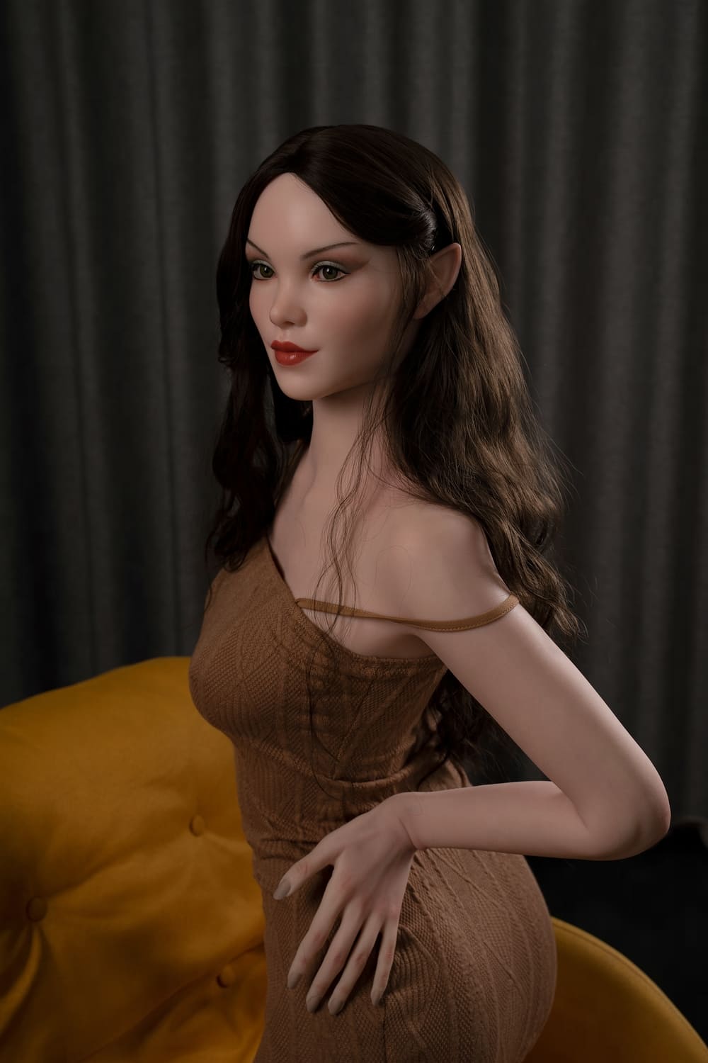 Секс-кукла Zelda фото 19 - SexDolls.com.ua Секс кукла Zelda в коричневом платье фото лица