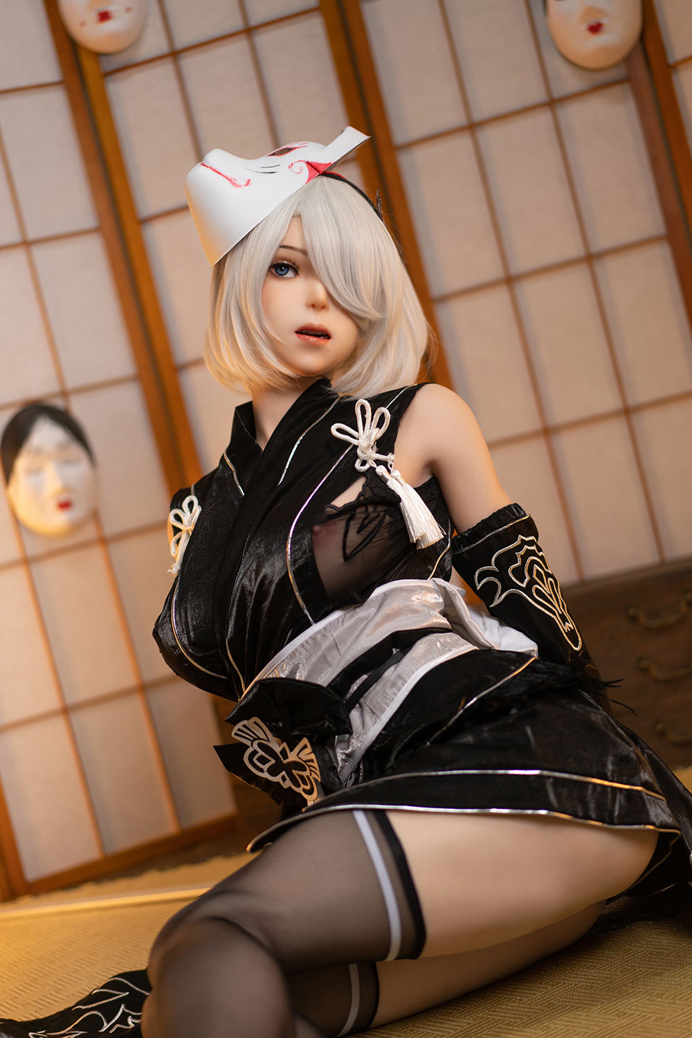 Секс кукла Yorha с открытым ртом