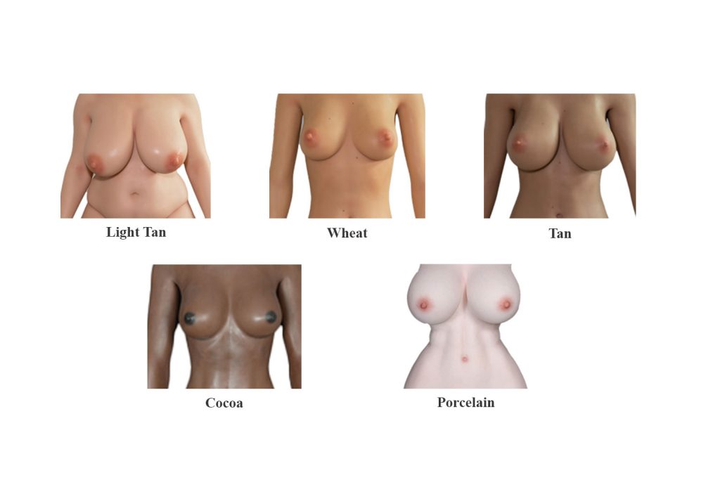 Тон кожи Starpery - SexDolls.com.ua Выбор цвета кожи для секс кукол Starpery силикон