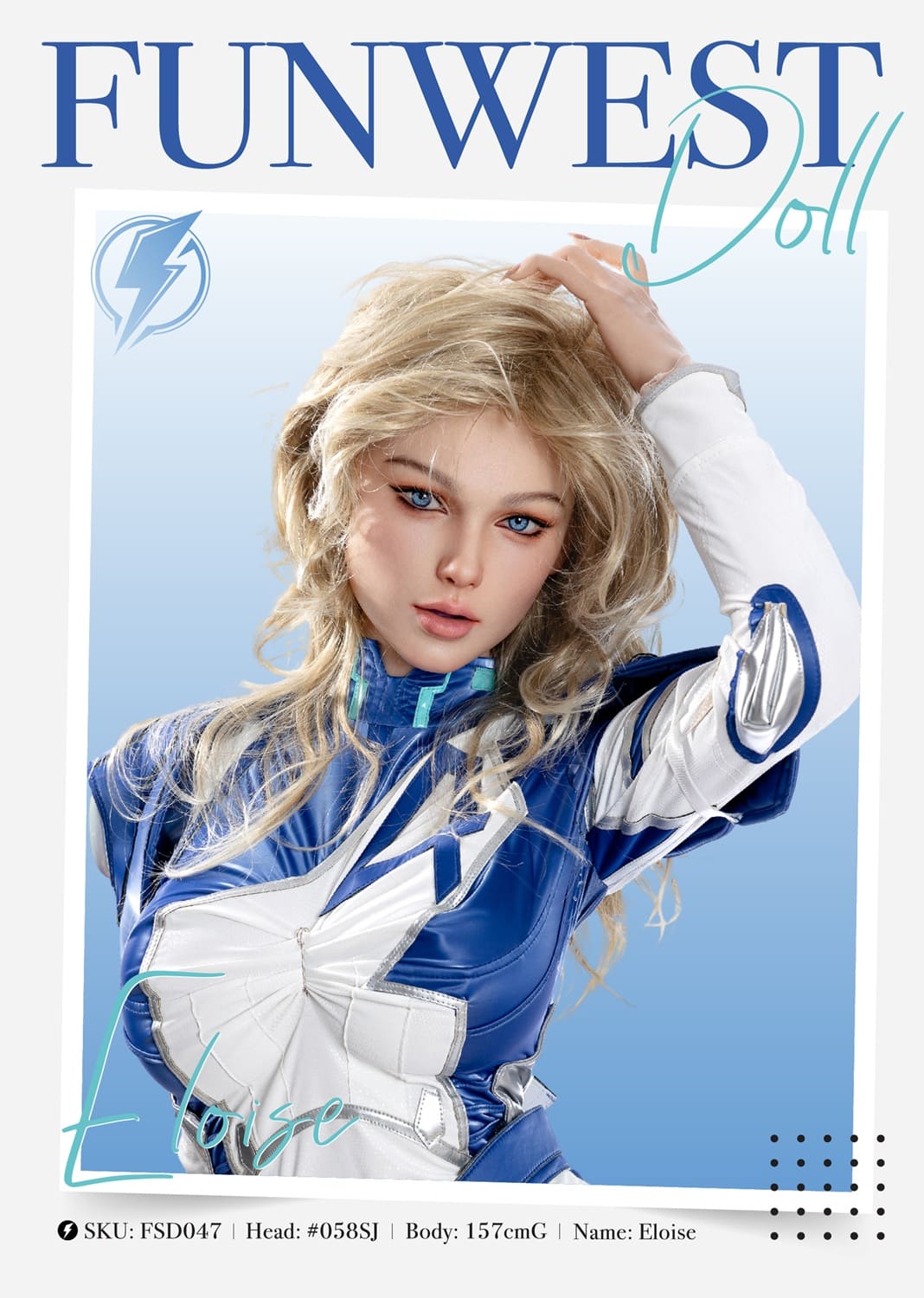 Секс-кукла Sue Storm - фото 1 - SexDolls.com.ua Секс кукла Sue Storm держит руку на голове