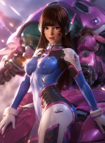 Секс-кукла D.VA в сексуальном костюме