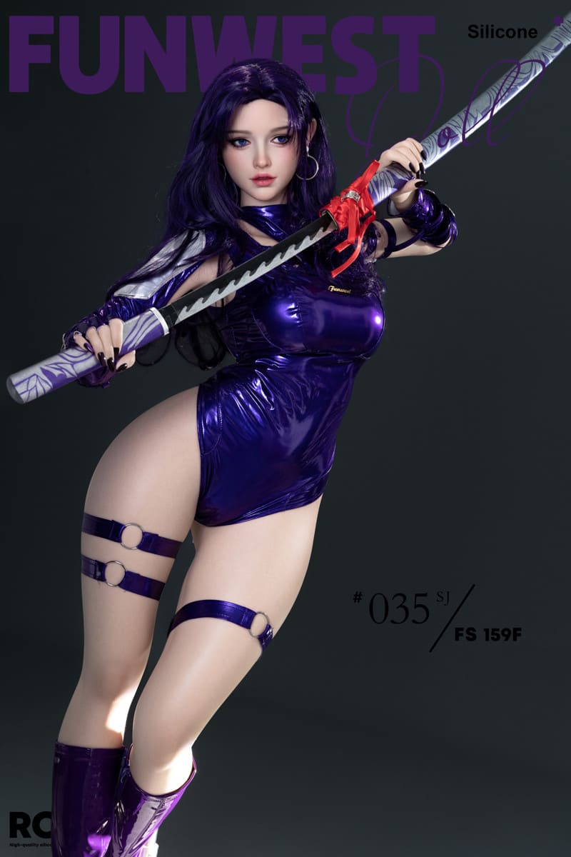 Секс-кукла Psylocke - фото 13 - SexDolls.com.ua Секс кукла Psylocke в фиолетовом боди и с фиолетовыми волосами